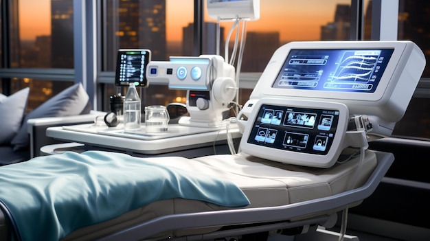 Des équipements hospitaliers et médicaux modernes surveillent les patients
