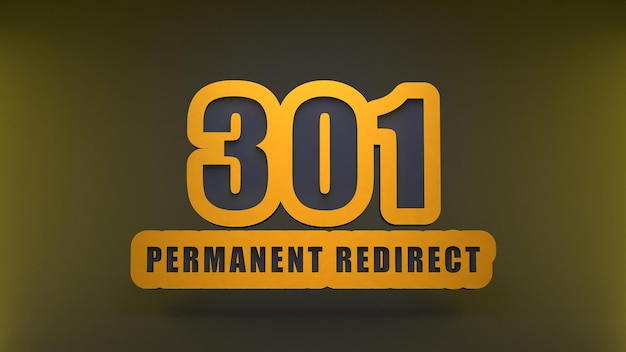 Erreur HTTP 301 Déplacé en permanence illustration de rendu 3D