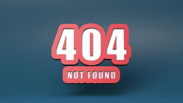 Erreur HTTP 404 introuvable illustration de rendu 3d