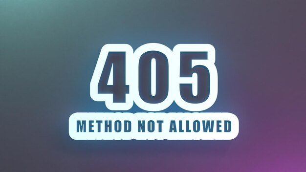 Erreur HTTP 405 méthode non autorisée illustration de rendu 3d