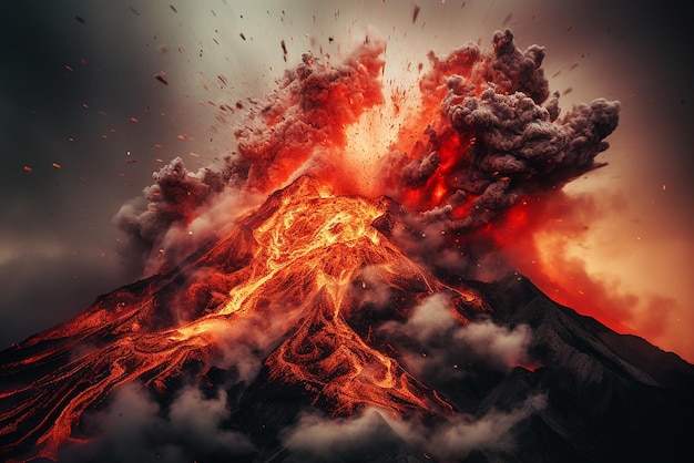 Une éruption volcanique spectaculaire