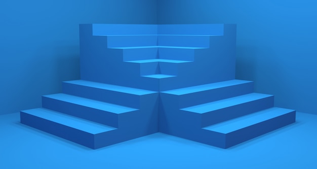 Escalier 3D Profondeur Fond Rendu 3D