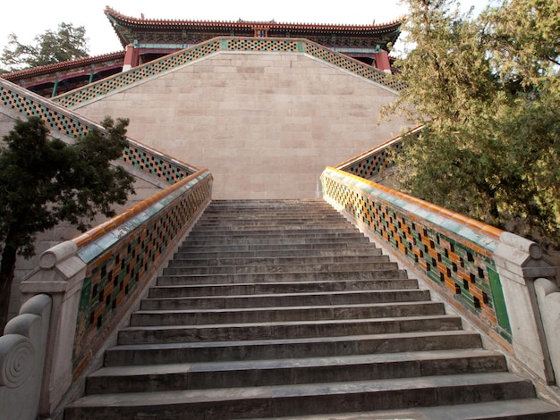 Escalier du Palais d'été à Pékin, Chine