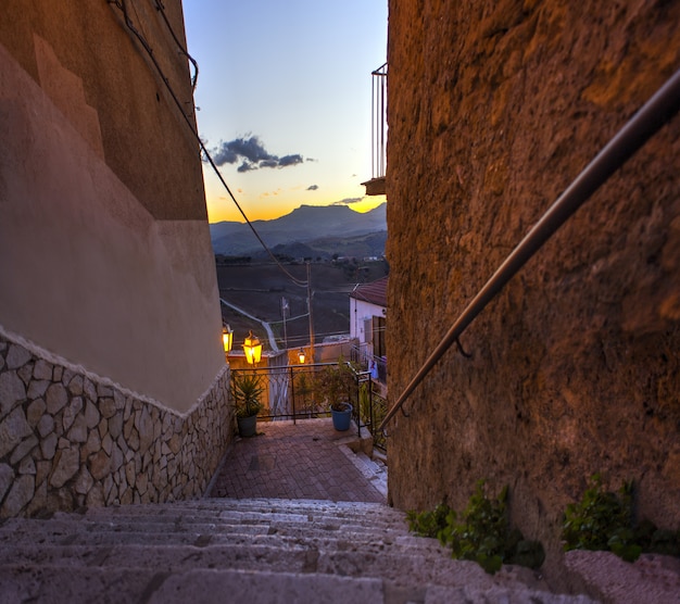 Escalier à Leonforte