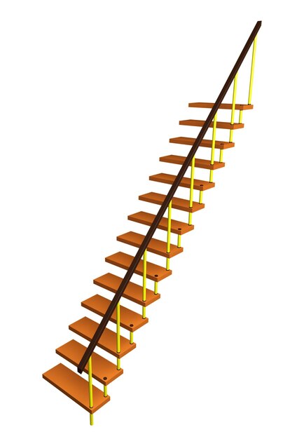 Photo escalier moderne isolé