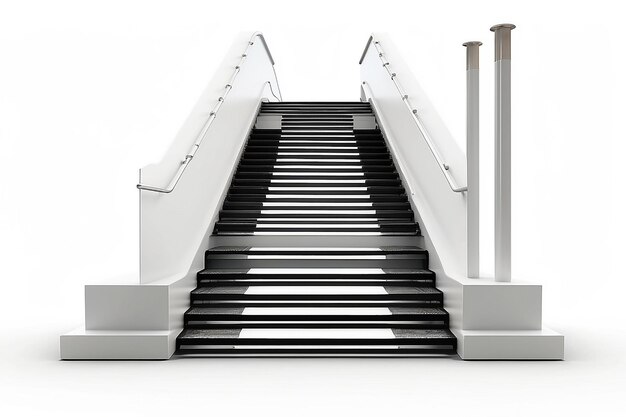 Escalier porteur professionnel sur blanc