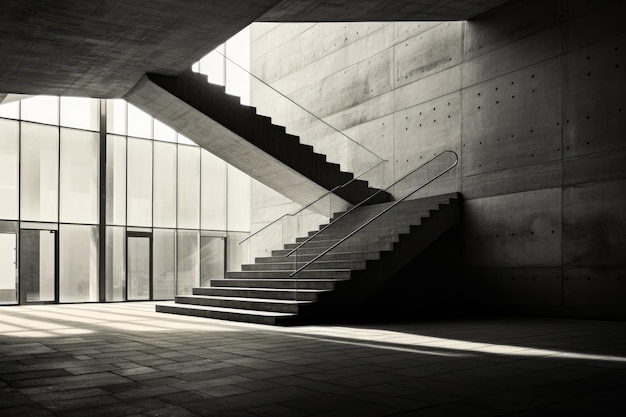 Les escaliers du bâtiment moderne