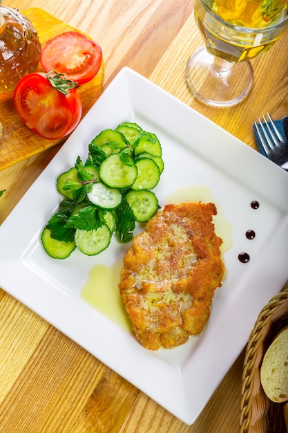 Escalope allemande aux légumes