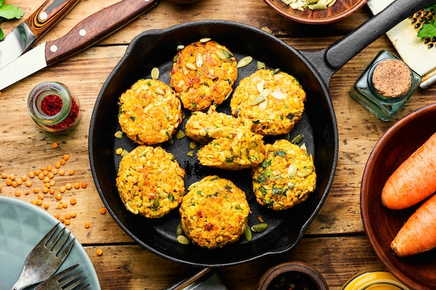 Photo escalope de légumes de carotte