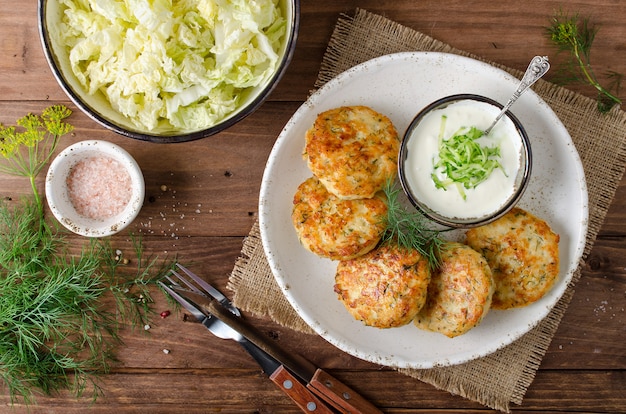 Escalopes de poulet à l'aneth et sauce tartare