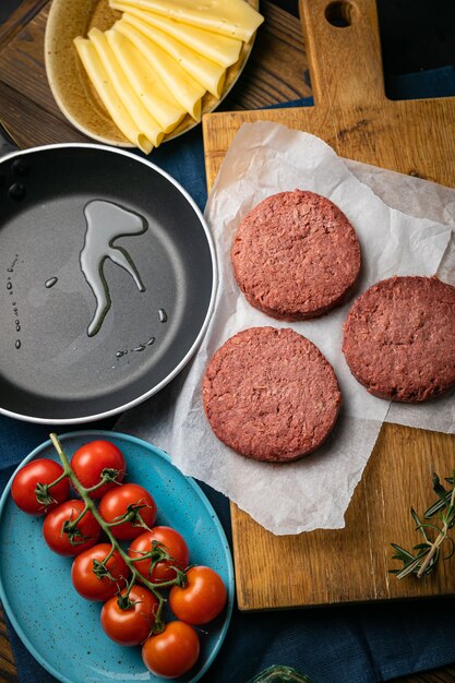 Photo escalopes végétariennes pour hamburgers