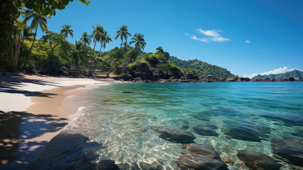 Escapade à la plage paradisiaque