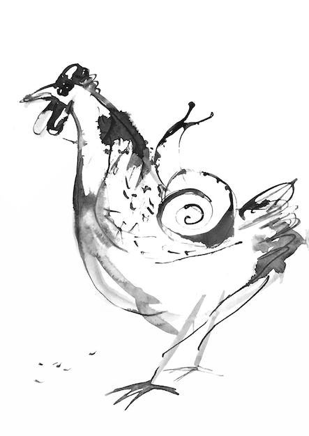 L'escargot de poulet est un animal fantastique, un conte de fées magique.