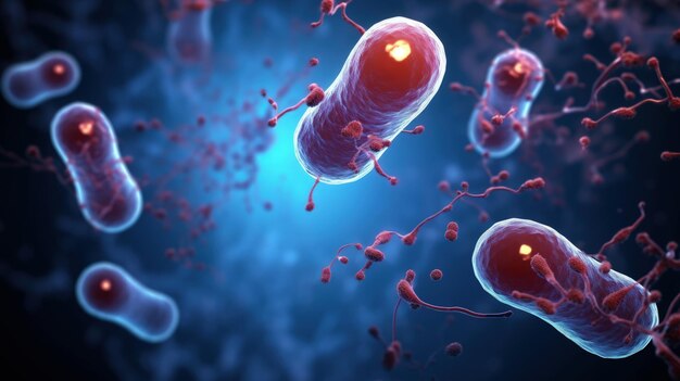 Photo escherichia coli e coli souches bactériennes santé et sécurité alimentaire microcosme biologie des organismes et humains science et recherche