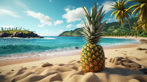 espace ananas et plage