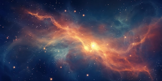 L'espace coloré la galaxie le nuage la nébuleuse la nuit étoilée le cosmos l'univers la science l'astronomie le fond de la supernova