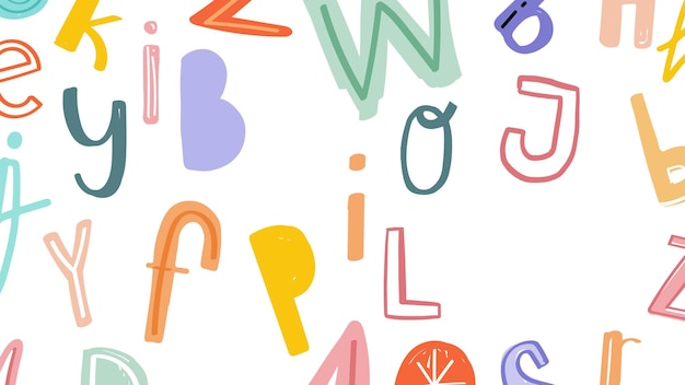 Espace de conception de polices de typographie à l'alphabet png