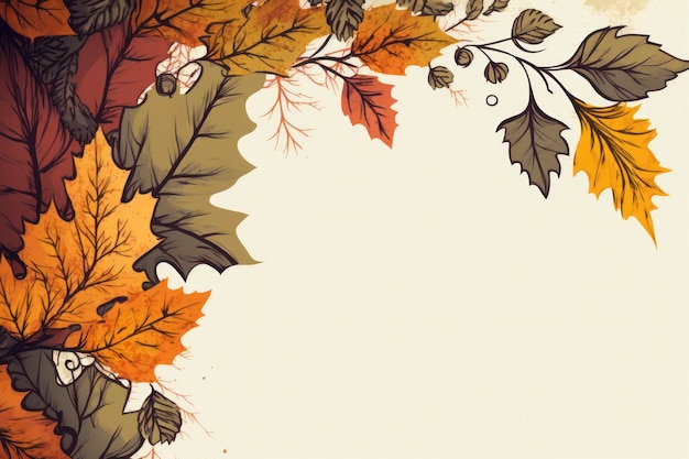 Espace de copie de bordure d'automne