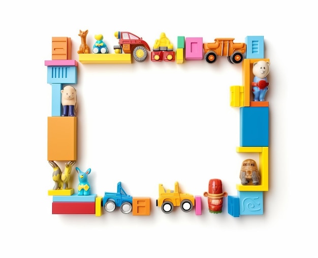 Photo espace de copie de jouets pour enfants