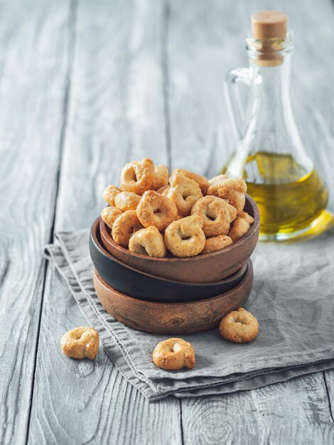 Photo espace de copie taralli ou tarallini