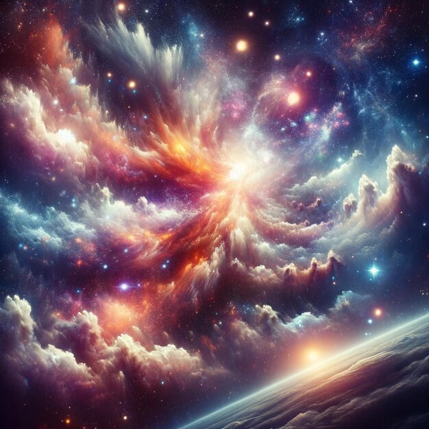 l'espace les étoiles cosmiques les nébuleuses les galaxies l'univers la lumière céleste astrale stellaire interstellaire p