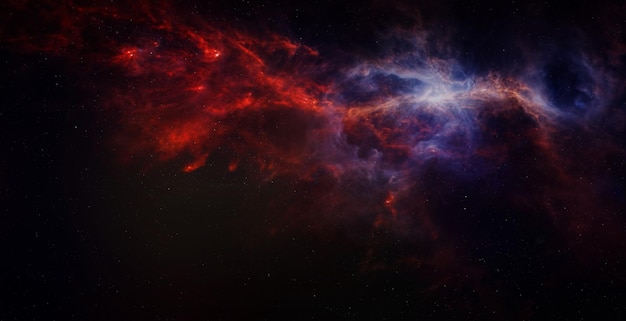 Espace et fond de nébuleuse rougeoyante Éléments de cette image fournis par la NASA