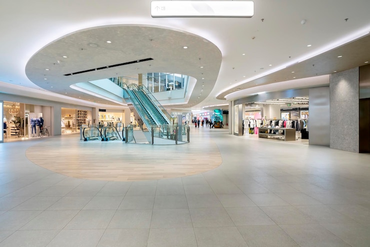 Photo espace intérieur du grand magasin