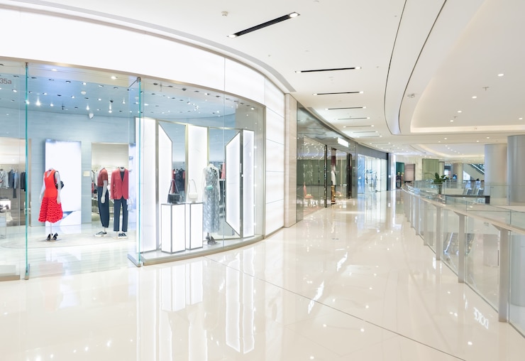 Photo espace intérieur du grand magasin