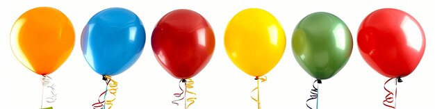 espace libre dans le coin gauche pour la bannière du titre avec des ballons colorés