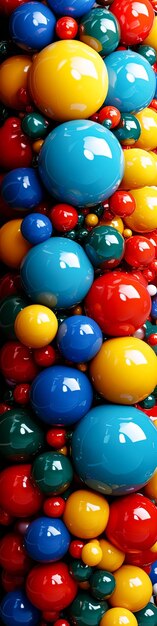 espace libre dans le coin supérieur pour la bannière du titre avec des ballons colorés