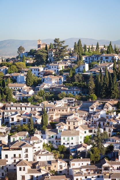 Espagne, Andalousie, Grenade ville panorama du point de vue de l'Alhambra