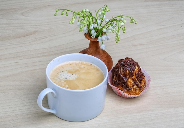 Espresso avec gâteau