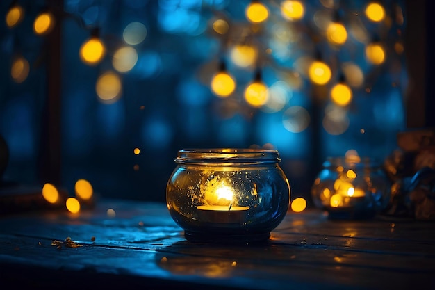 L'esprit des fêtes prend vie sous la forme d'éblouissantes lumières bokeh d'une guirlande de Noël