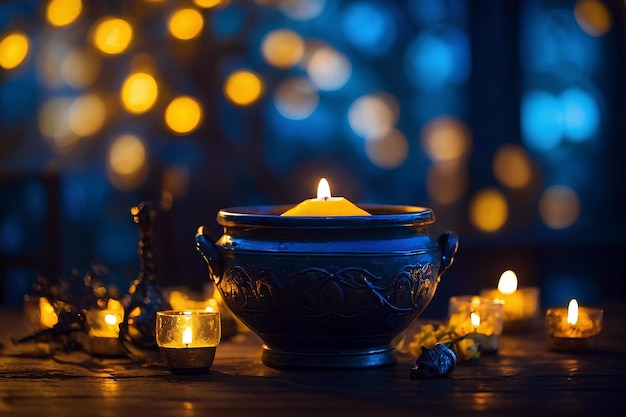 L'esprit des fêtes prend vie sous la forme d'éblouissantes lumières bokeh d'une guirlande de Noël