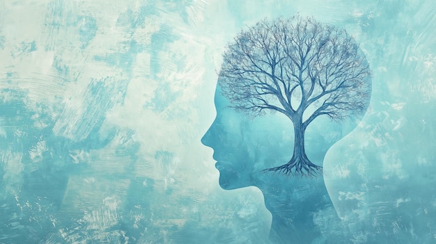 L'esprit humain, l'esprit positif, la pensée créative, les soins personnels, le concept de santé mentale, l'espoir, l'inspiration.
