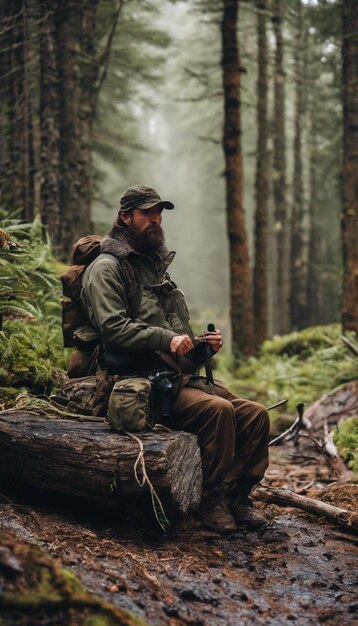 Photo un esprit sauvage embrassant le mode de vie primitif du désert