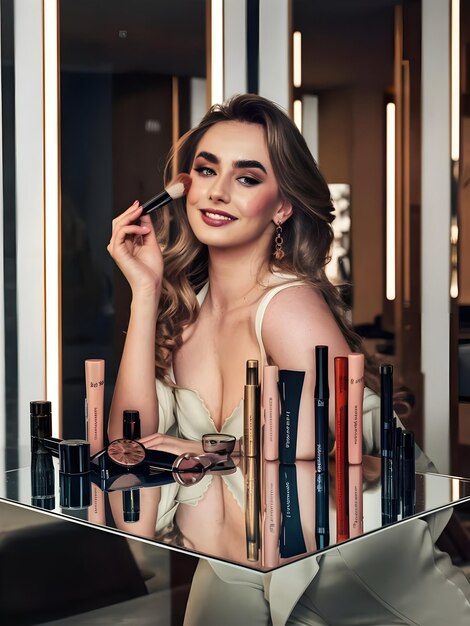 Les essais de maquillage ukrainiens de glamour et de beauté