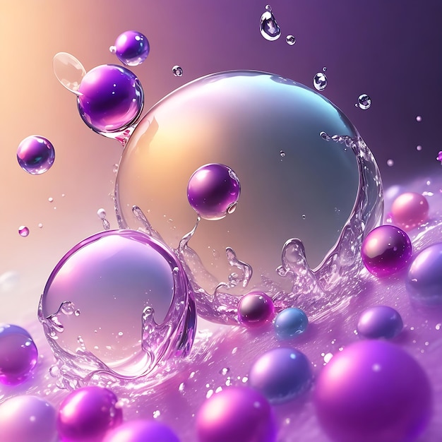 Essence cosmétique molécules de bulles liquides antioxydant de bulle liquide Ai généré