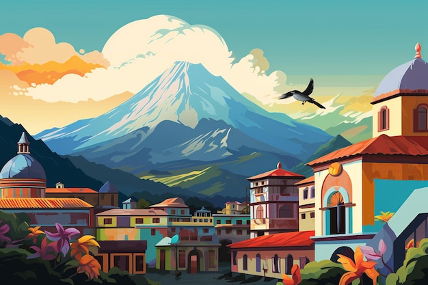 L'essence équatorienne des Galpagos émerveille les sommets andins et les rues historiques de Quito dans des teintes harmonieuses