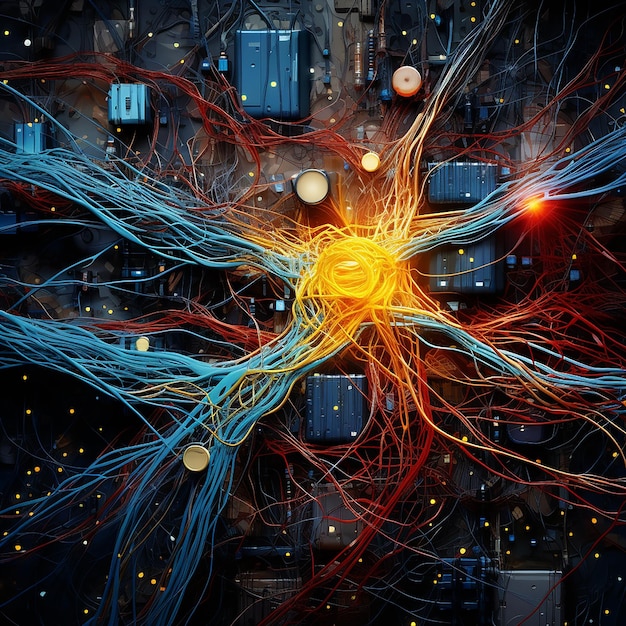 essence d'un réseau de neurones avec une image saisissante
