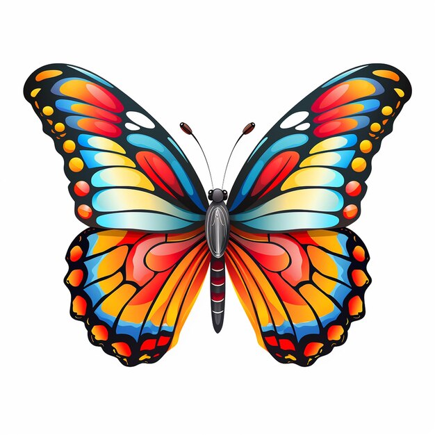 Photo l'essence vibrante et colorée des papillons