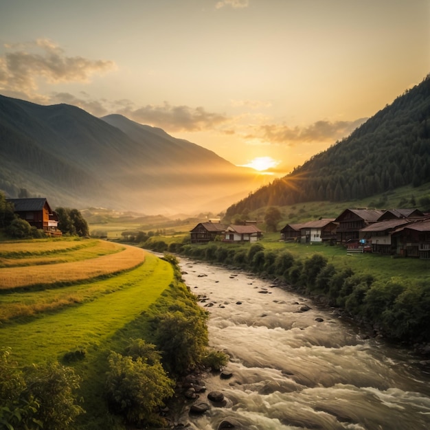 C'est un beau paysage sur terre pour vivre