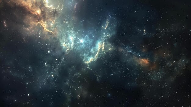 C'est une belle image sur le thème de l'espace. L'image présente un ciel nocturne époustouflant rempli d'étoiles, de nébuleuses et de galaxies.