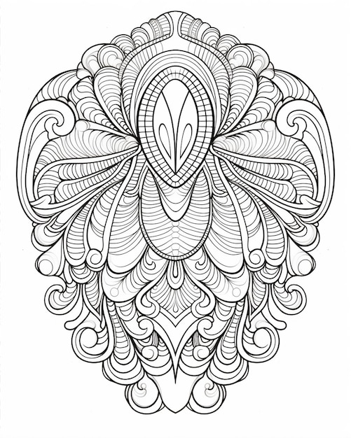 C'est une belle mandala ovale à colorier