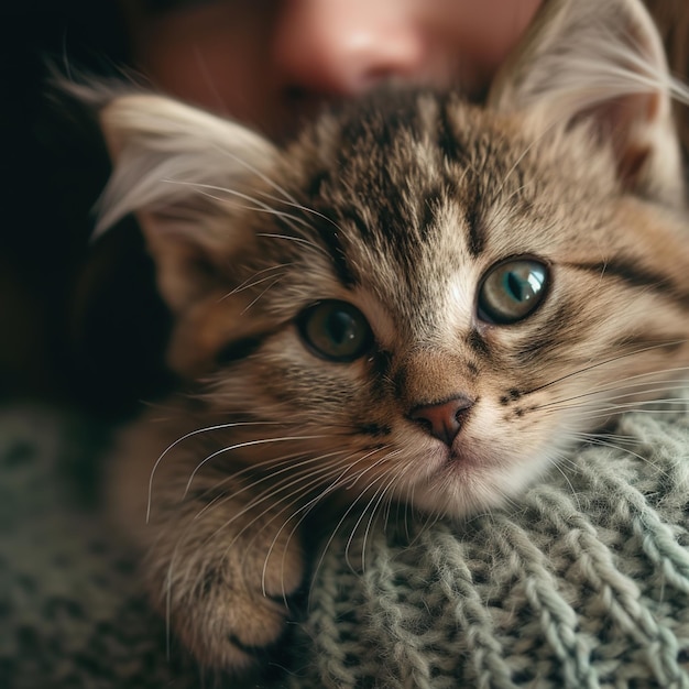 C'est une chatte mignonne.