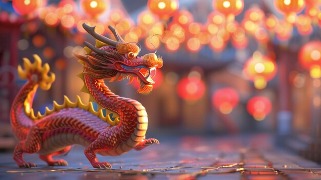 Photo c'est un dragon animé en 3d.