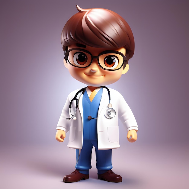 C'est une figure de docteur chibi en 3D.