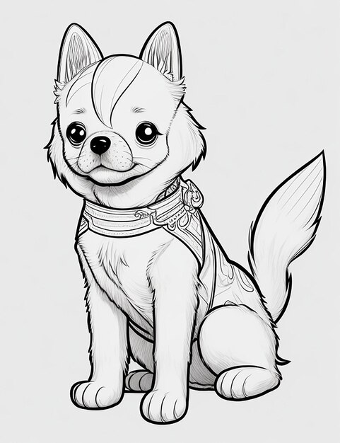 C'est une illustration de chien mignon pour les enfants.