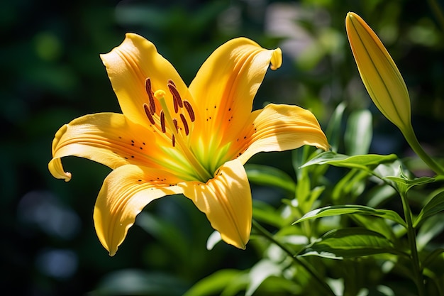 C'est une image d'une fleur de lys orange