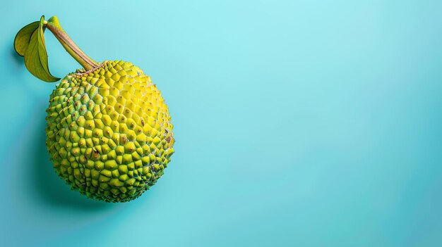 Photo c'est une image d'un jackfruit. c'est un grand fruit tropical avec une peau jaune-vert épineuse.